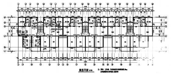 4层医院职工住宅楼建筑施工CAD图纸 - 1