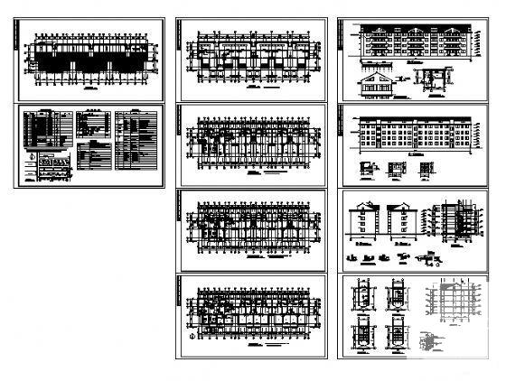 4层医院职工住宅楼建筑施工CAD图纸 - 3