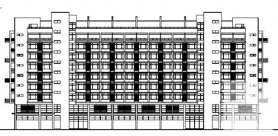 8层单身公寓建筑方案设计CAD图纸 - 3