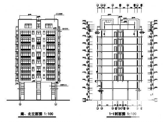 8层单身公寓建筑方案设计CAD图纸 - 4