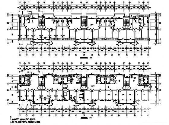 胜大花园框架结构5层住宅楼建筑施工CAD图纸 - 2