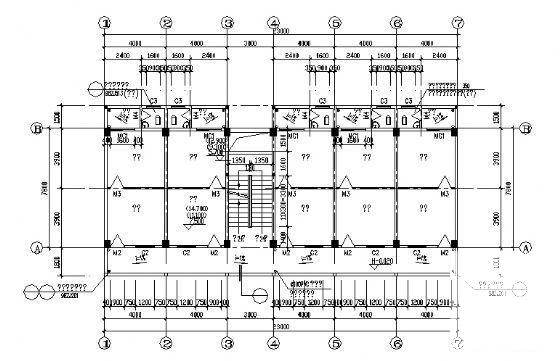 小学区5层宿舍楼建筑方案设计CAD图纸 - 2