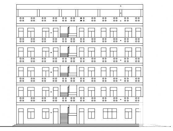 小学区5层宿舍楼建筑方案设计CAD图纸 - 3