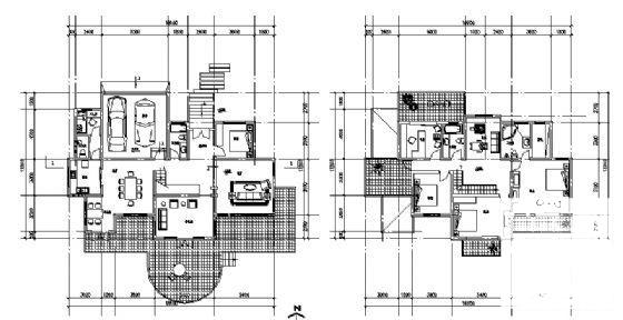 2层钢结构别墅建筑方案设计CAD图纸 - 1
