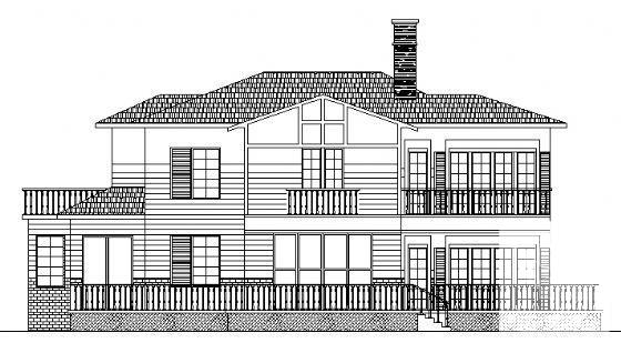 2层钢结构别墅建筑方案设计CAD图纸 - 4