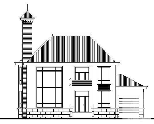 精美的2层小别墅建筑CAD图纸 - 2