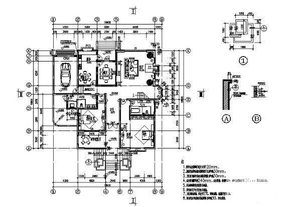 精美的2层小别墅建筑CAD图纸 - 3