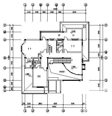3层别墅（E1型）建筑CAD图纸 - 3
