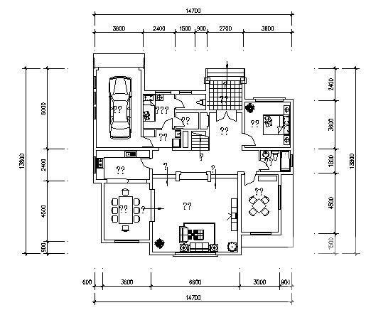 3层别墅（D4型）建筑CAD图纸 - 2