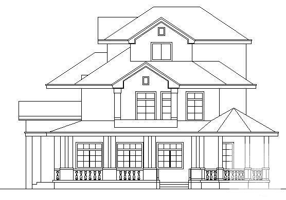 3层别墅（D4型）建筑CAD图纸 - 4
