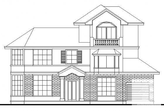 3层别墅（D3型）建筑CAD图纸 - 1