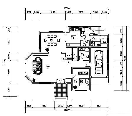 3层别墅（D3型）建筑CAD图纸 - 4