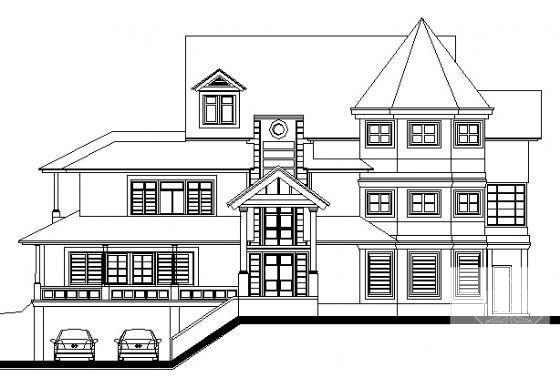 3层别墅（E2型）建筑CAD图纸 - 3
