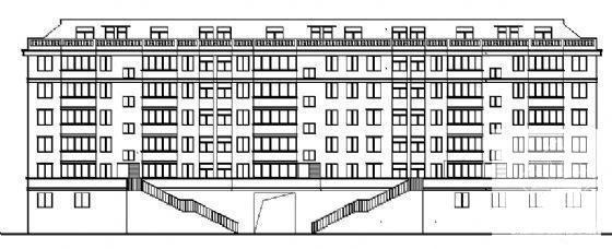 精美流行的6层商住楼建筑CAD图纸 - 3