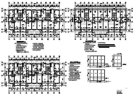 6层住宅楼建筑施工CAD图纸（简单实用） - 2