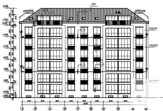 6层住宅楼建筑施工CAD图纸（简单实用） - 4