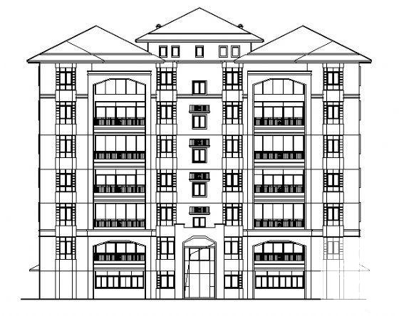 小型7层住宅楼建筑CAD图纸 - 1