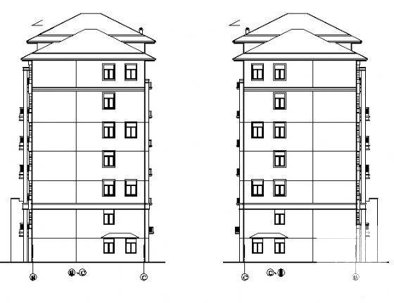 小型7层住宅楼建筑CAD图纸 - 2