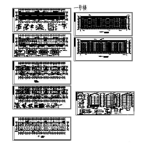 比较受欢迎的7层住宅楼建筑CAD图纸 - 2