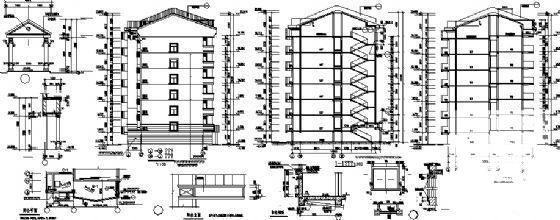 比较受欢迎的7层住宅楼建筑CAD图纸 - 4