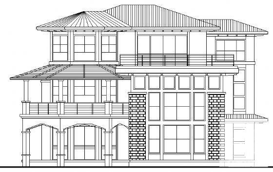 3层别墅（B4型）建筑CAD图纸 - 2