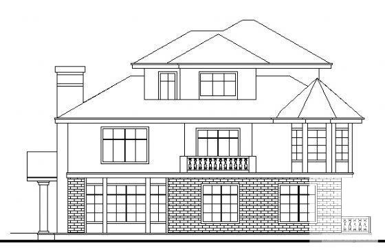 3层别墅（D6型）建筑CAD图纸 - 2