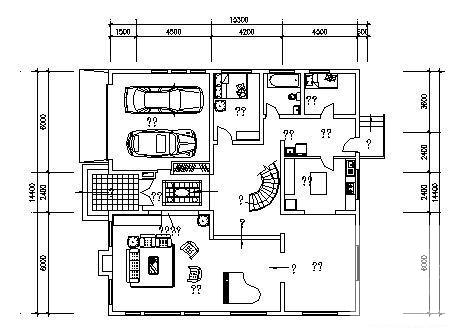 3层别墅（D6型）建筑CAD图纸 - 4