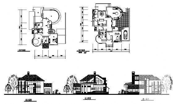 2层别墅（D1型）建筑CAD图纸 - 1