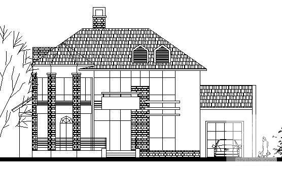 2层别墅（D1型）建筑CAD图纸 - 2