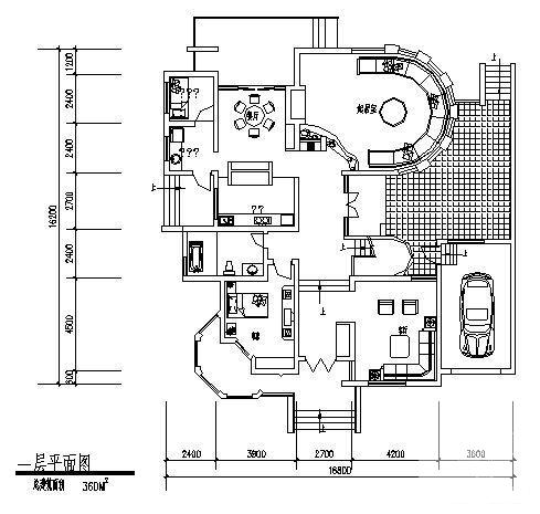2层别墅（D1型）建筑CAD图纸 - 3