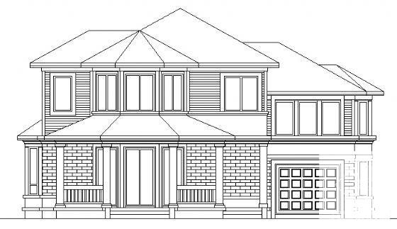 2层别墅（A9型）建筑CAD图纸 - 1