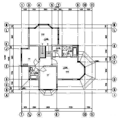 2层别墅（A9型）建筑CAD图纸 - 3