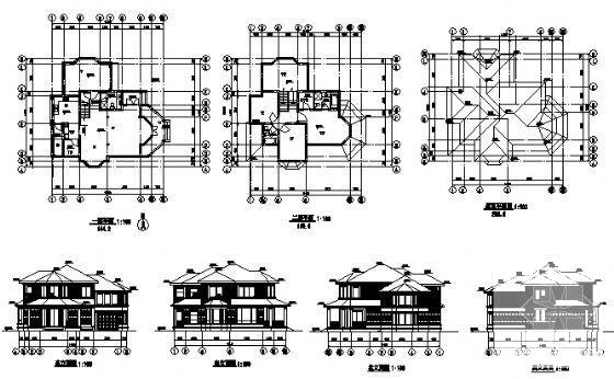 2层别墅（A9型）建筑CAD图纸 - 4