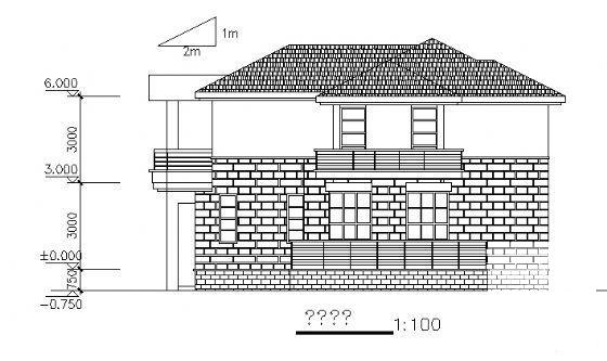2层别墅（C4型）建筑CAD图纸 - 3