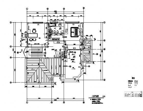 3层别墅建筑施工CAD图纸（总） - 2