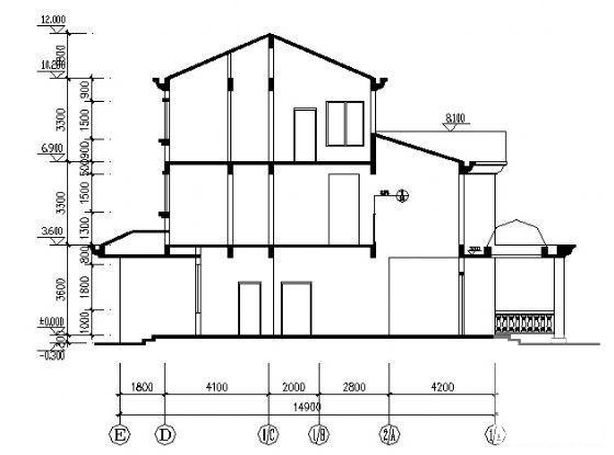 3层别墅建筑施工CAD图纸（总） - 4