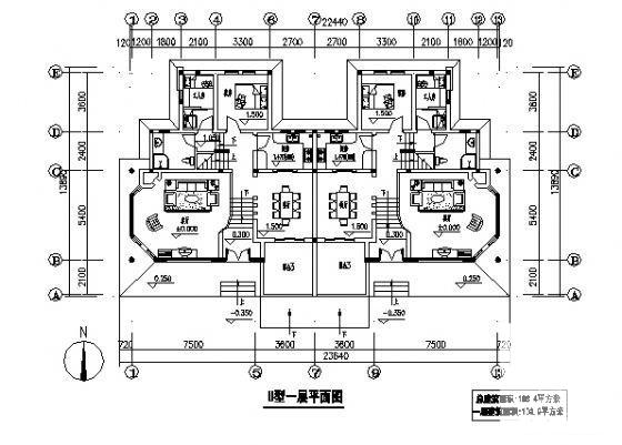 2层别墅（C3型）建筑CAD图纸 - 1