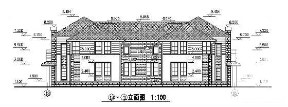 2层别墅（C3型）建筑CAD图纸 - 4