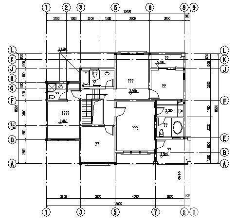 2层别墅（A8型）建筑CAD图纸 - 2