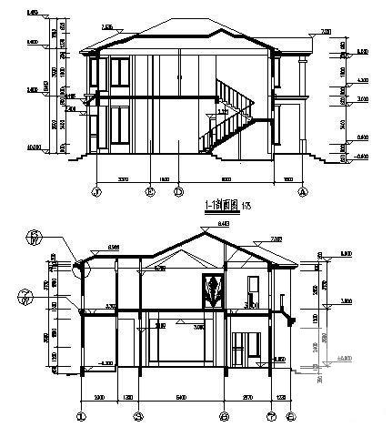小型2层独立别墅建筑CAD图纸 - 1