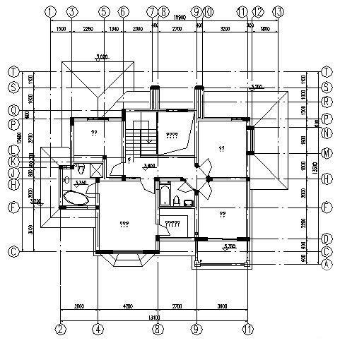 2层别墅（A7型）建筑CAD图纸 - 1