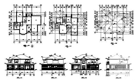 2层别墅（A7型）建筑CAD图纸 - 4