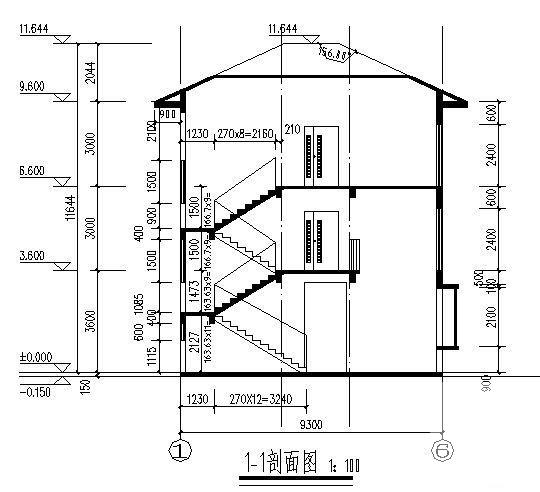 3层小户型独立别墅建筑CAD图纸 - 3
