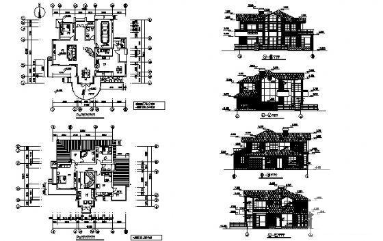2层别墅（C2型）建筑CAD图纸 - 3