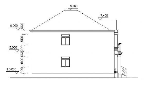 精美大方2层别墅建筑CAD图纸 - 4