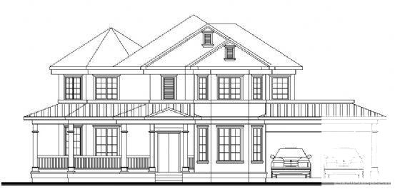 2层别墅（B3型）建筑CAD图纸 - 1