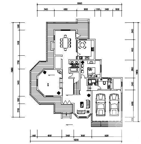2层别墅（B3型）建筑CAD图纸 - 2