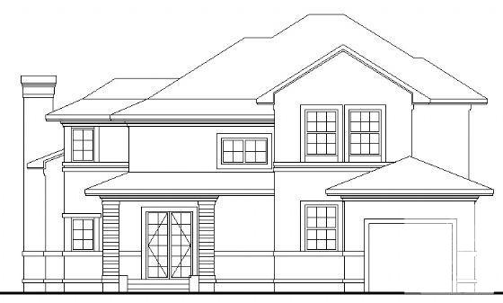 2层别墅（A5型）建筑CAD图纸 - 1