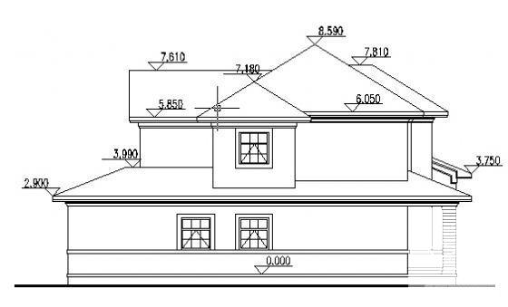 2层别墅（A5型）建筑CAD图纸 - 2