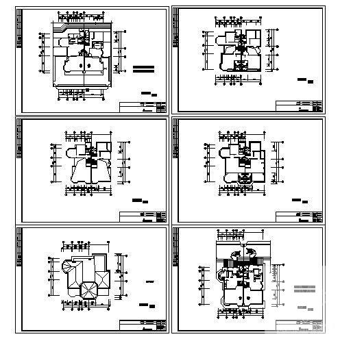 砖混结构4层叠拼别墅住宅楼建筑方案设计CAD图纸 - 1